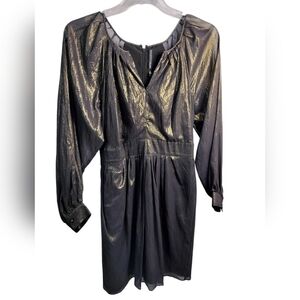 3060) Walter Baker W118 Metallic Shimmer Gold Naya Dress Size Medium